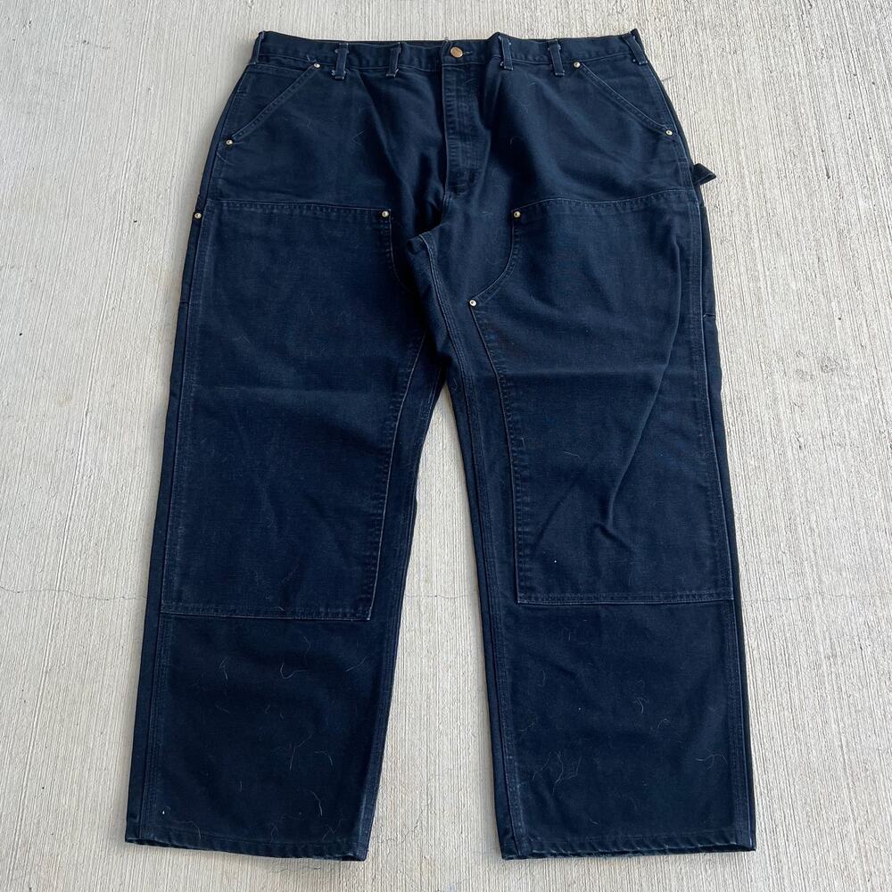 Carhartt B01 BLK black double knee work wear carpenter pants